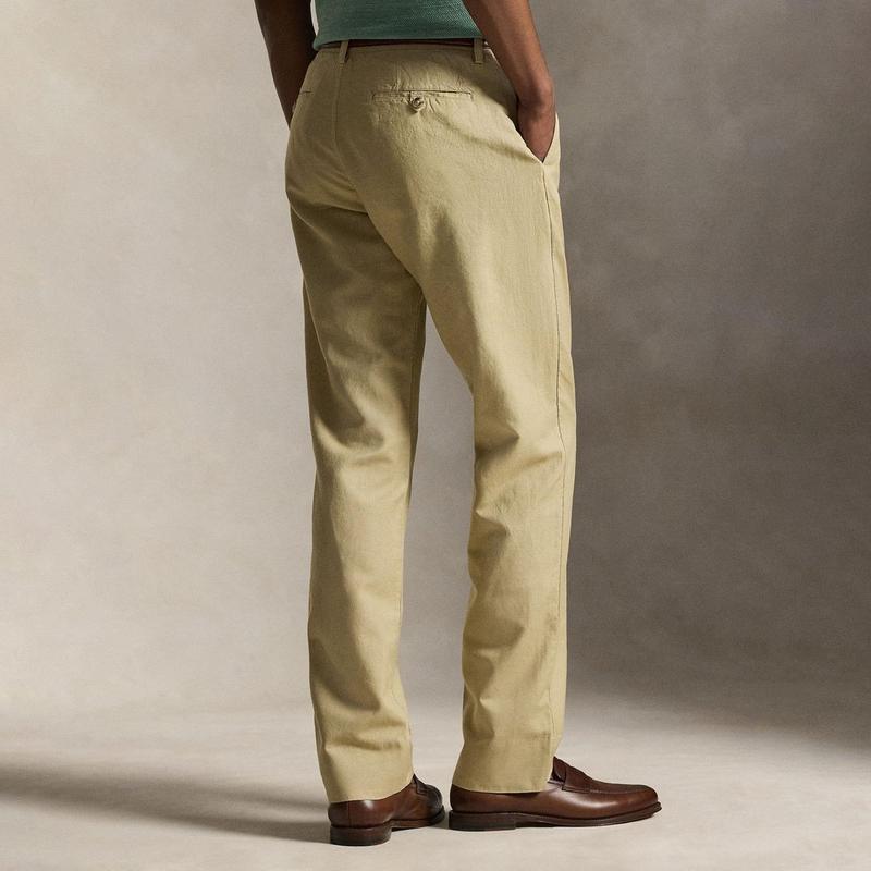 Polo Ralph Lauren Pantalon en lin et coton Bedford &agrave; coupe classique de 30 po pour hommes
