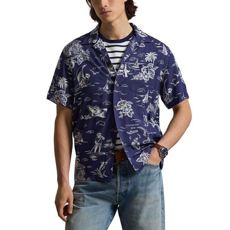 Polo Ralph Lauren Chemise Camp &agrave; coupe classique Polo Bear pour hommes