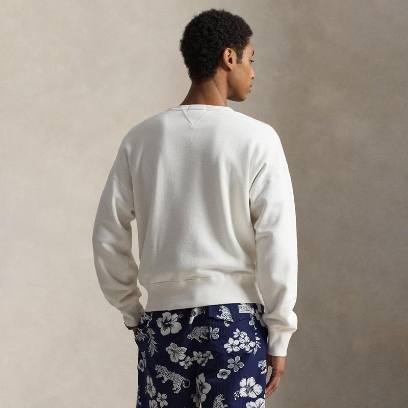 Polo Ralph Lauren Chandail &agrave; coupe Vintage en molleton imprim&eacute; pour hommes