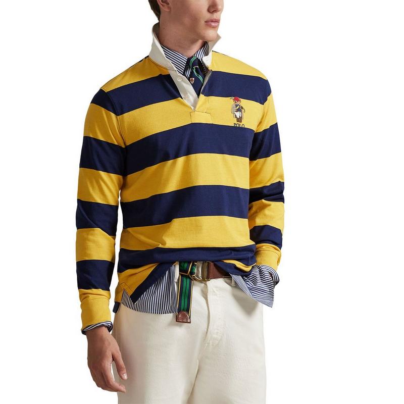 Polo Ralph Lauren Chandail de rugby Polo Bear &agrave; coupe classique pour hommes