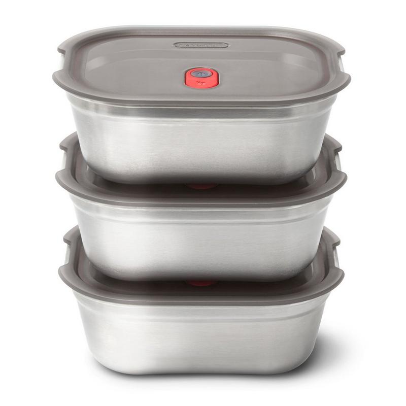BLACK+BLUM Ensemble de contenants alimentaires en acier (3 unit&eacute;s - M)