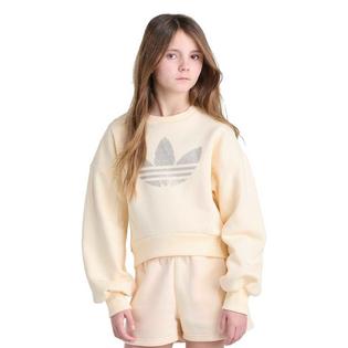 adidas Originals Chandail en molleton avec logo Trefoil scintillant pour filles juniors [8-16]