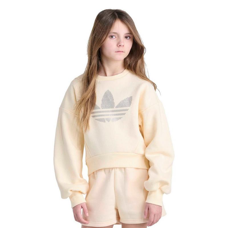adidas Originals Chandail en molleton avec logo Trefoil scintillant pour filles juniors [8-16]