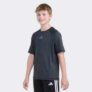 adidas T-shirt &agrave; manches raglan en m&eacute;lange pour gar&ccedil;ons juniors [8-16]
