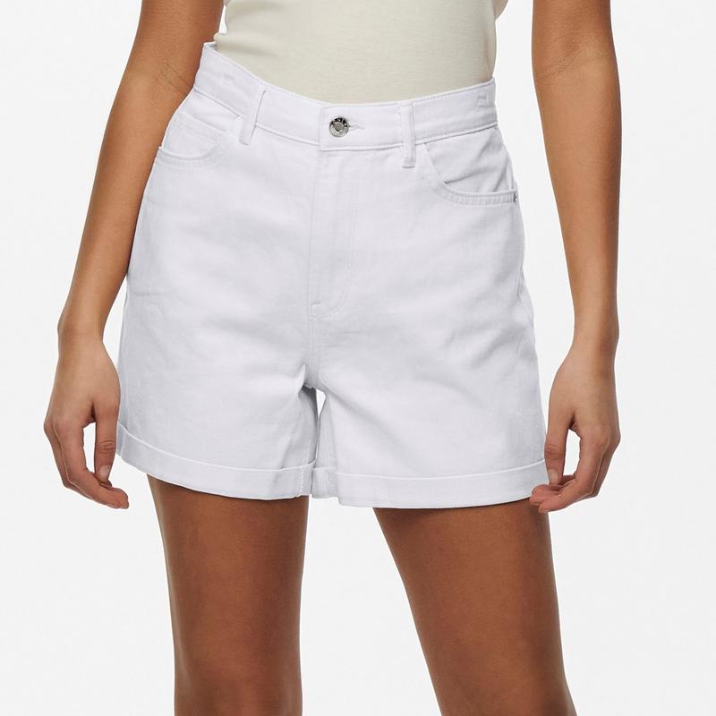 Only Short en denim &agrave; taille haute Vega pour femmes