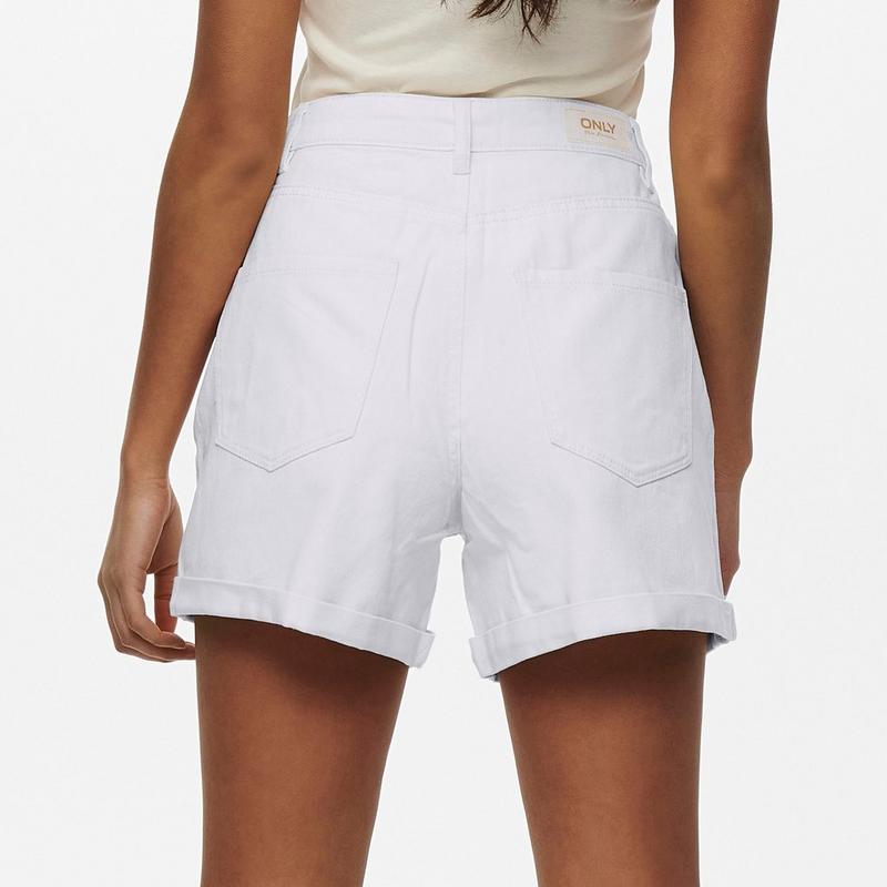 Only Short en denim &agrave; taille haute Vega pour femmes