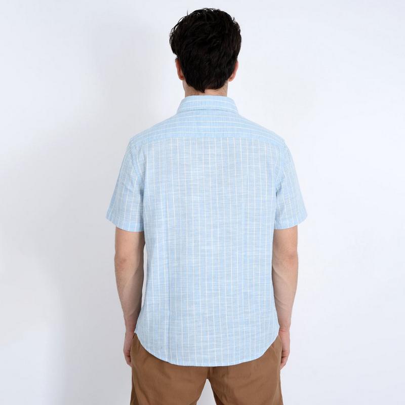 Oak & Ivy Chemise &agrave; manches courtes Camp en lin pour hommes