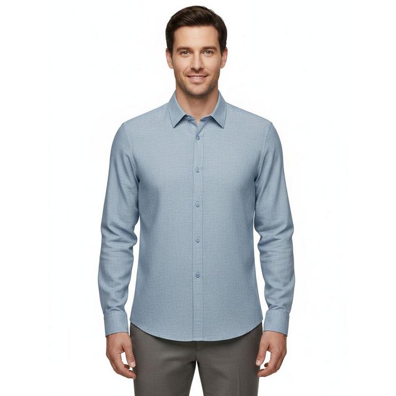 Oak & Ivy Chemise &agrave; manches longues en lin &agrave; coupe classique pour hommes