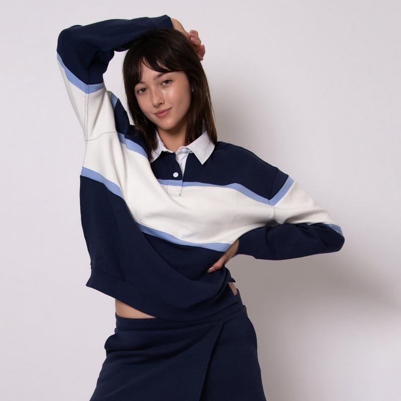 Oak & Ivy Chandail rugby en tricot doux Esther pour femmes