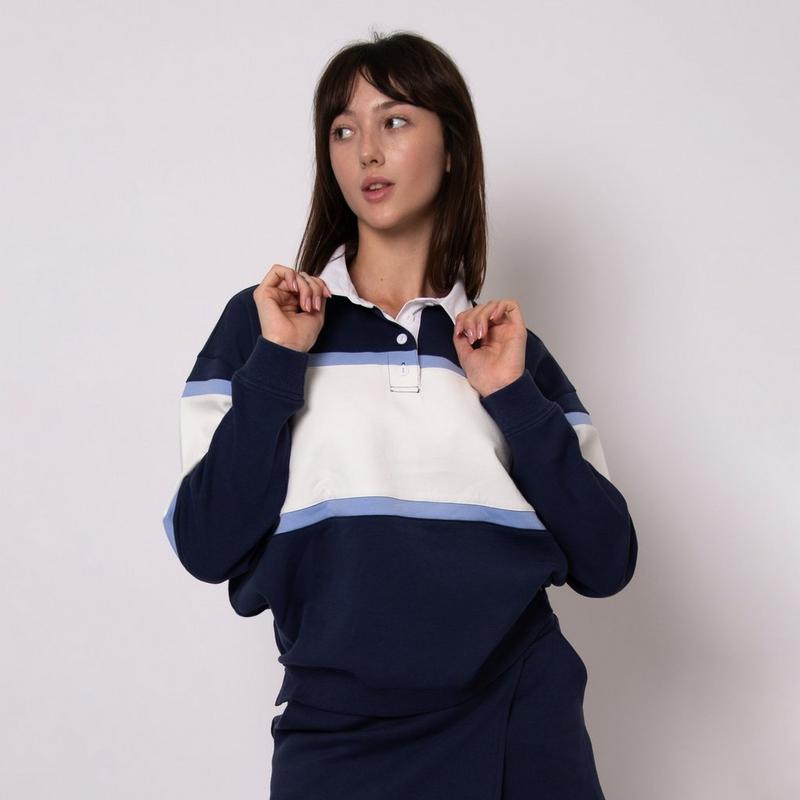 Oak & Ivy Chandail rugby en tricot doux Esther pour femmes