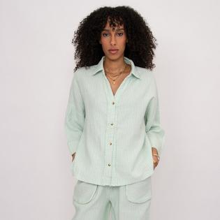 Oak & Ivy Women's Georgia Stripe Gauze Shirt
