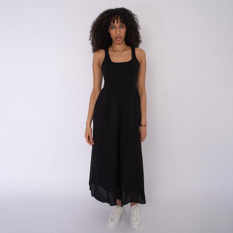 Oak & Ivy Robe &agrave; taille basse en voile de jersey pour femmes