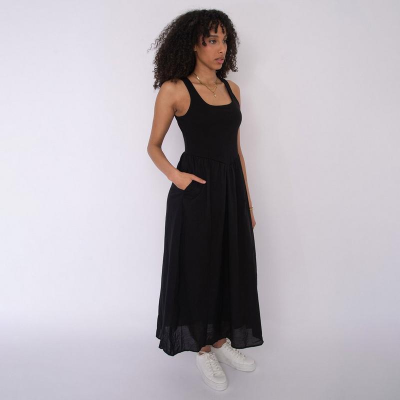 Oak & Ivy Robe &agrave; taille basse en voile de jersey pour femmes