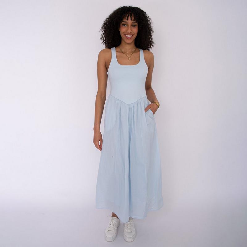 Oak & Ivy Robe &agrave; taille basse en voile de jersey pour femmes