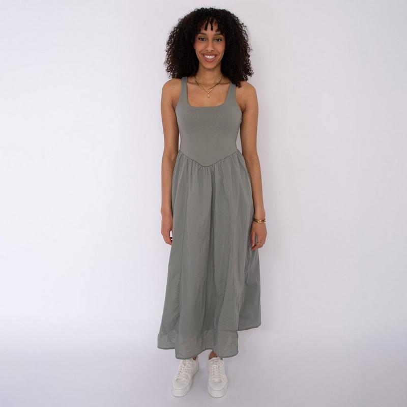 Oak & Ivy Robe &agrave; taille basse en voile de jersey pour femmes