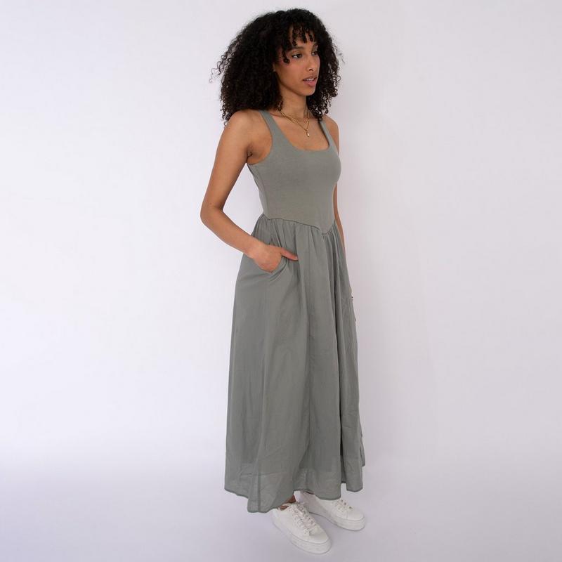 Oak & Ivy Robe &agrave; taille basse en voile de jersey pour femmes