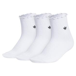 adidas Originals Unisex Ruffle Quarter Sock (3 Pack)