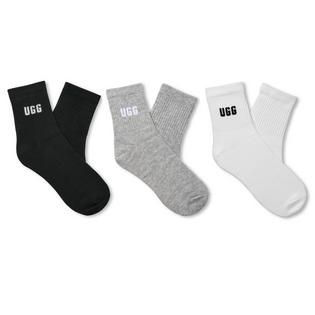 UGG Women's Quinlin Logo Quarter Sock (3 Pack)