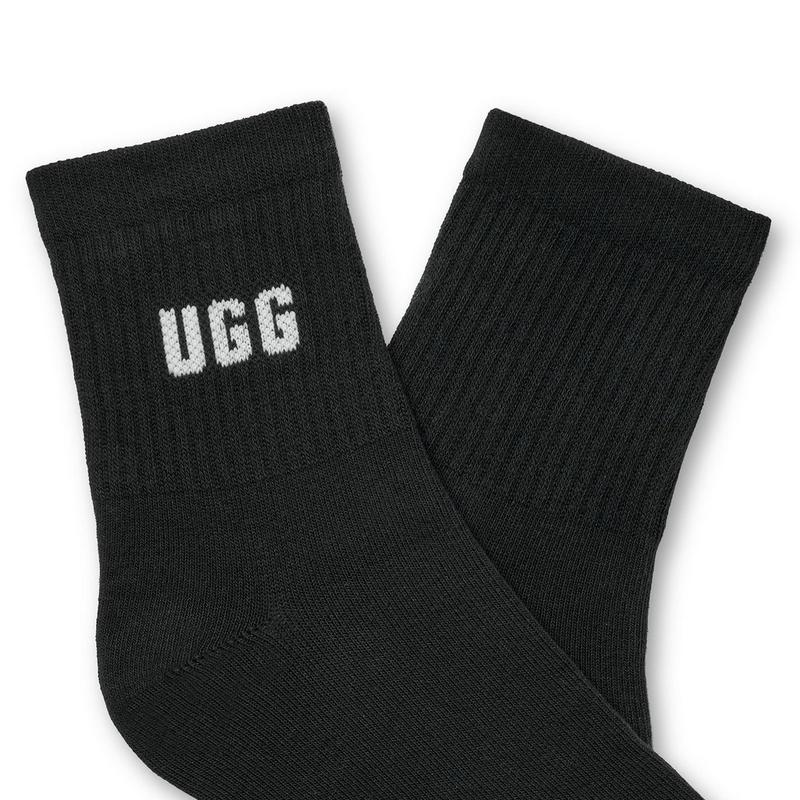 UGG Women's Quinlin Logo Quarter Sock (3 Pack)