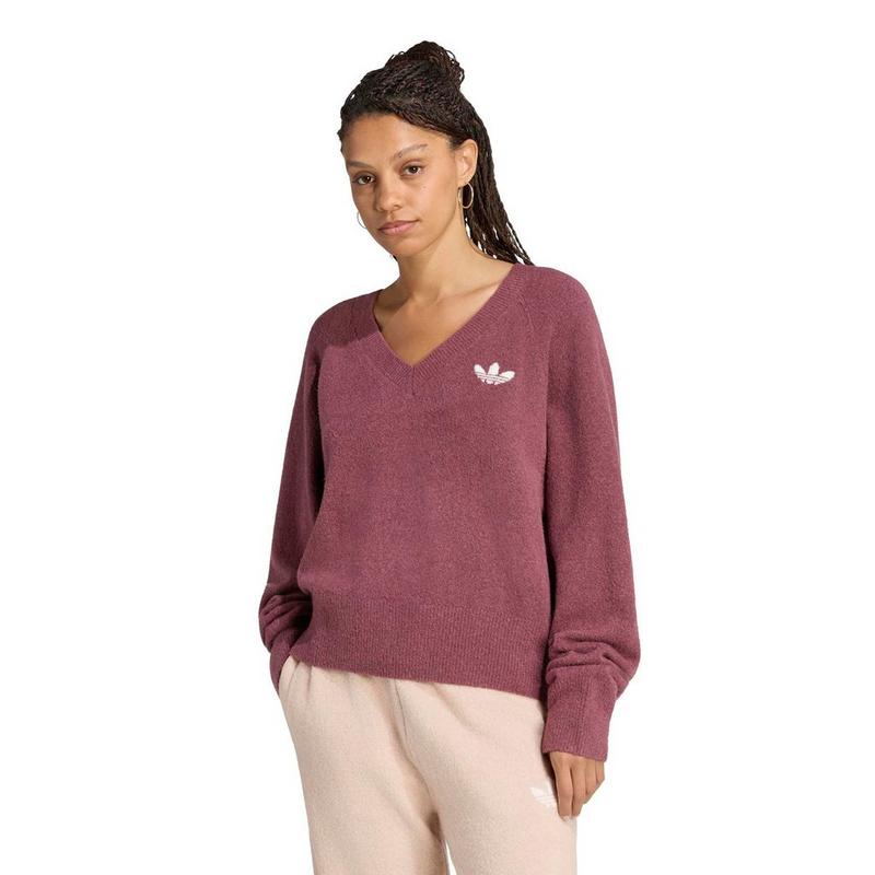 adidas Originals Women's Essentials Knit V-Neck Sweater