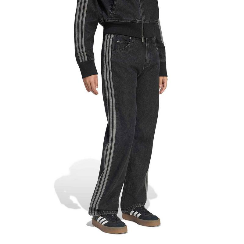adidas Originals Jean droit Firebird &agrave; taille mi-haute pour femmes (32 po)