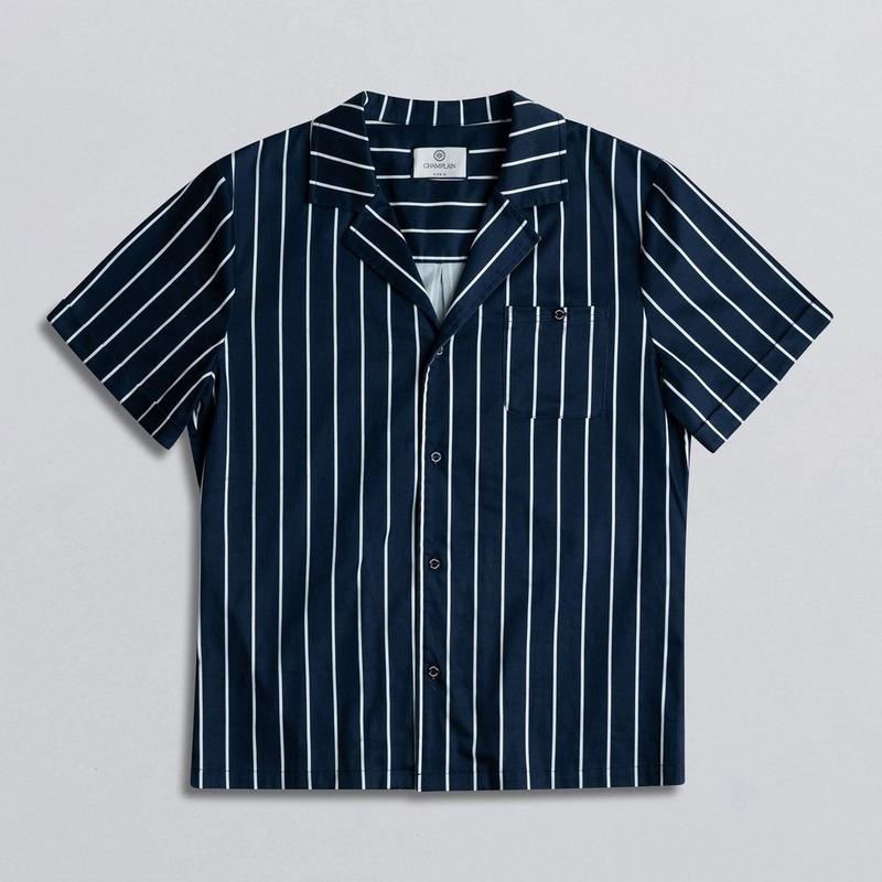 Champlain Chemise ray&eacute;e &agrave; col camp pour hommes