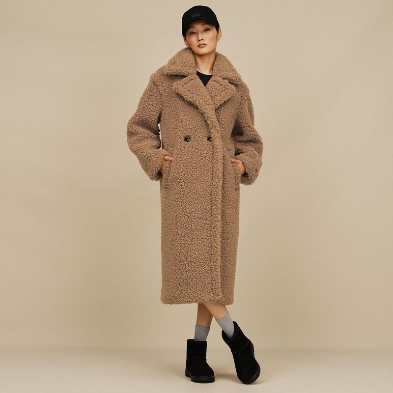 UGG Women's Gertrude II Long Teddy Coat