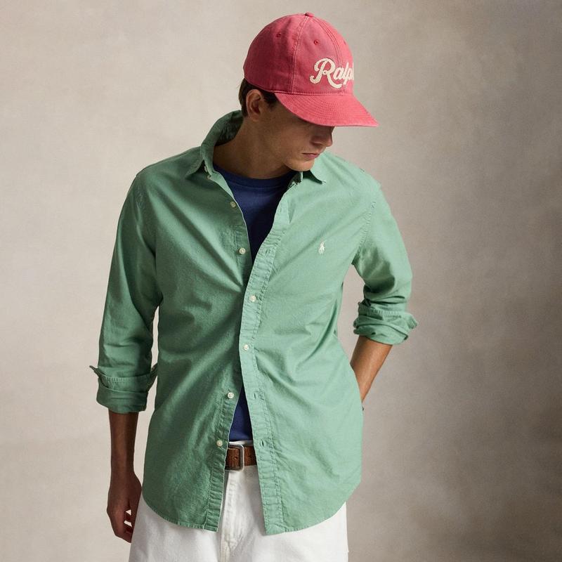 Polo Ralph Lauren Chemise Oxford teinte en pi&egrave;ce &agrave; coupe classique pour hommes