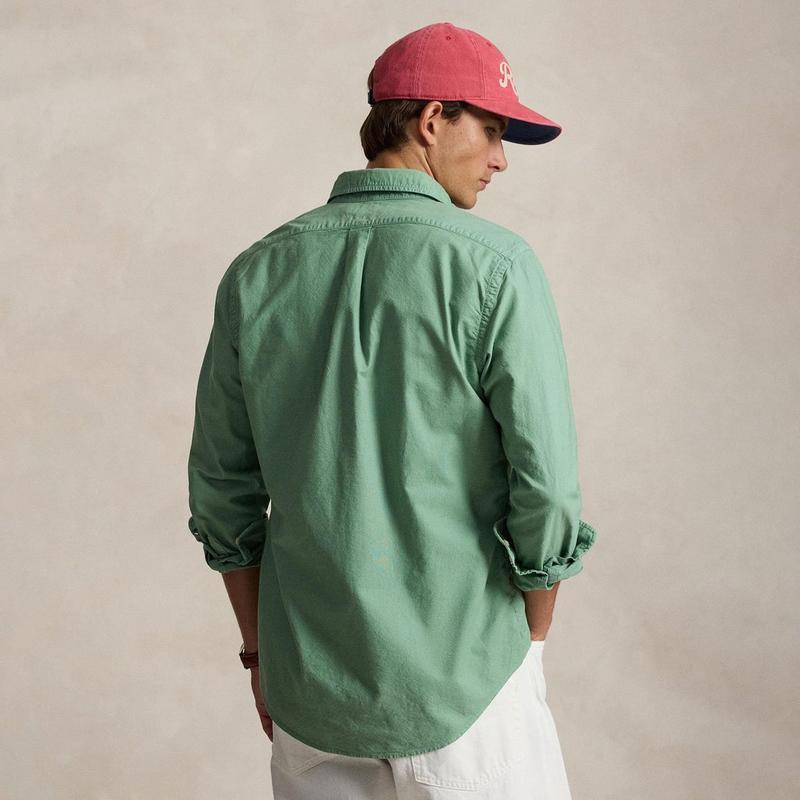 Polo Ralph Lauren Chemise Oxford teinte en pi&egrave;ce &agrave; coupe classique pour hommes