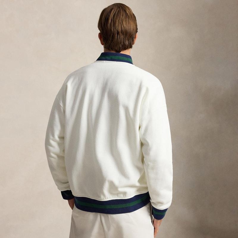 Polo Ralph Lauren Veste de baseball en molleton &agrave; coupe d&eacute;contract&eacute;e pour hommes
