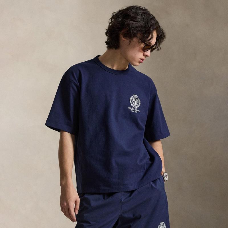 Polo Ralph Lauren T-shirt graphique en jersey &agrave; coupe d&eacute;contract&eacute;e pour hommes