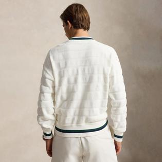 Polo Ralph Lauren Chandail &agrave; col rond textur&eacute; en jacquard pour hommes