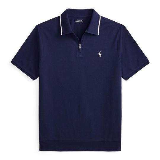 Men's Classic Fit Stretch Mesh Zip Polo | Polo Ralph Lauren