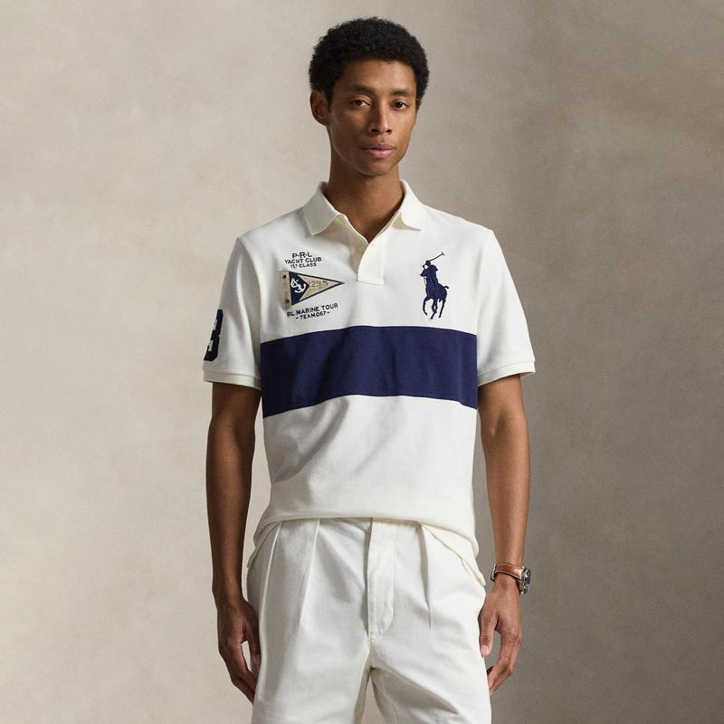 Polo Ralph Lauren Polo en maille Big Pony &agrave; coupe ajust&eacute;e pour hommes