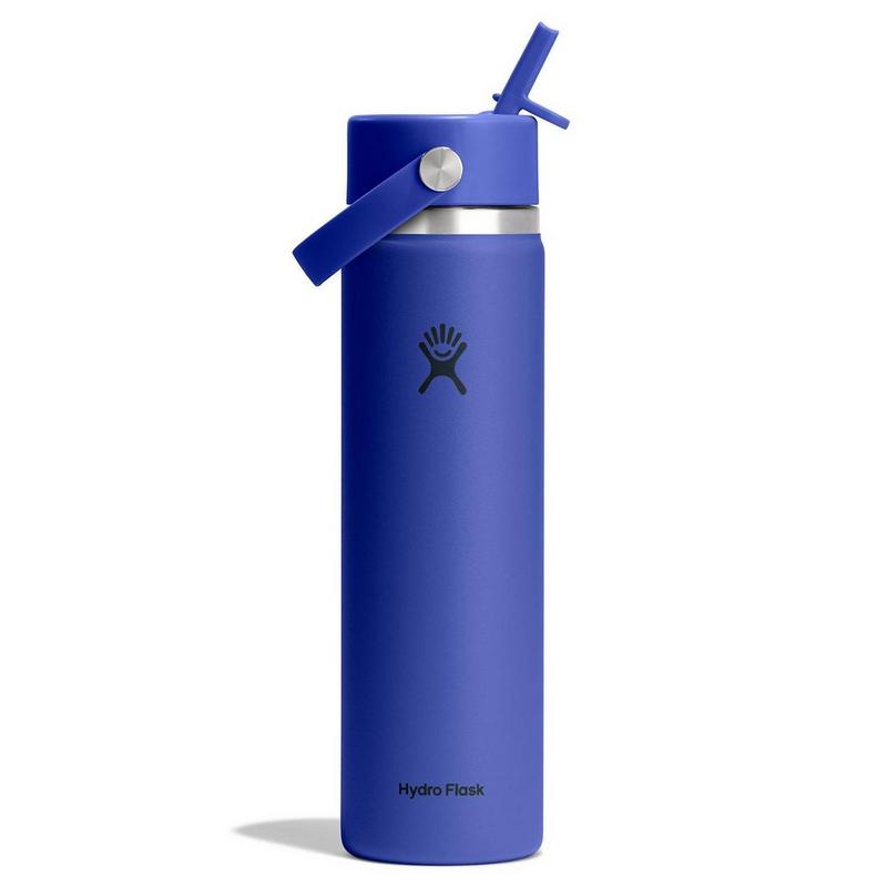 Hydro Flask Bouteille isol&eacute;e &agrave; large ouverture avec bouchon &agrave; paille flexible (24 oz)