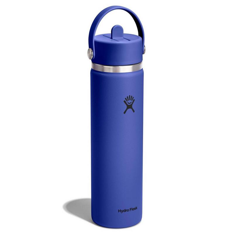 Hydro Flask Bouteille isol&eacute;e &agrave; large ouverture avec bouchon &agrave; paille flexible (24 oz)
