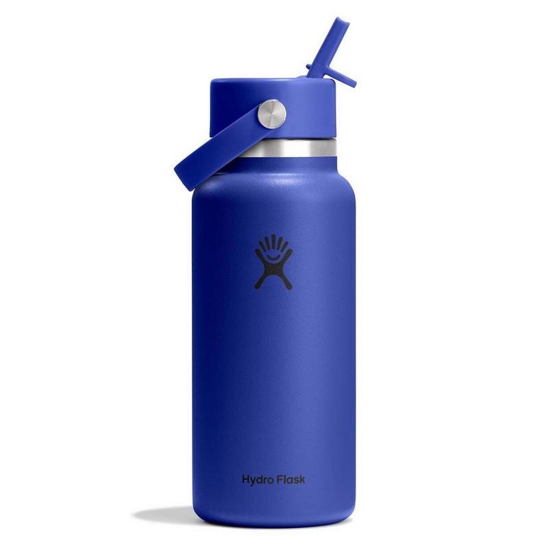 Hydro Flask Bouteille isol&eacute;e &agrave; large goulot avec bouchon &agrave; paille flexible (32 oz)