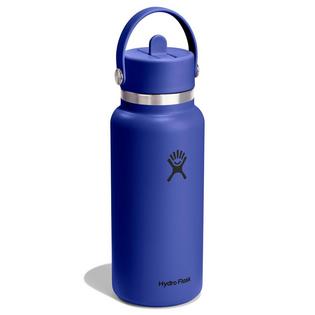 Hydro Flask Bouteille isol&eacute;e &agrave; large goulot avec bouchon &agrave; paille flexible (32 oz)