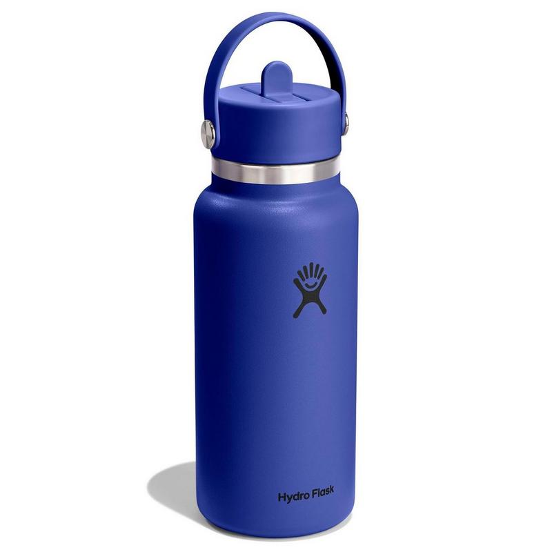 Hydro Flask Bouteille isol&eacute;e &agrave; large goulot avec bouchon &agrave; paille flexible (32 oz)