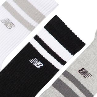 New Balance Unisex Active Premium Stripe Crew Sock (3 Pack)