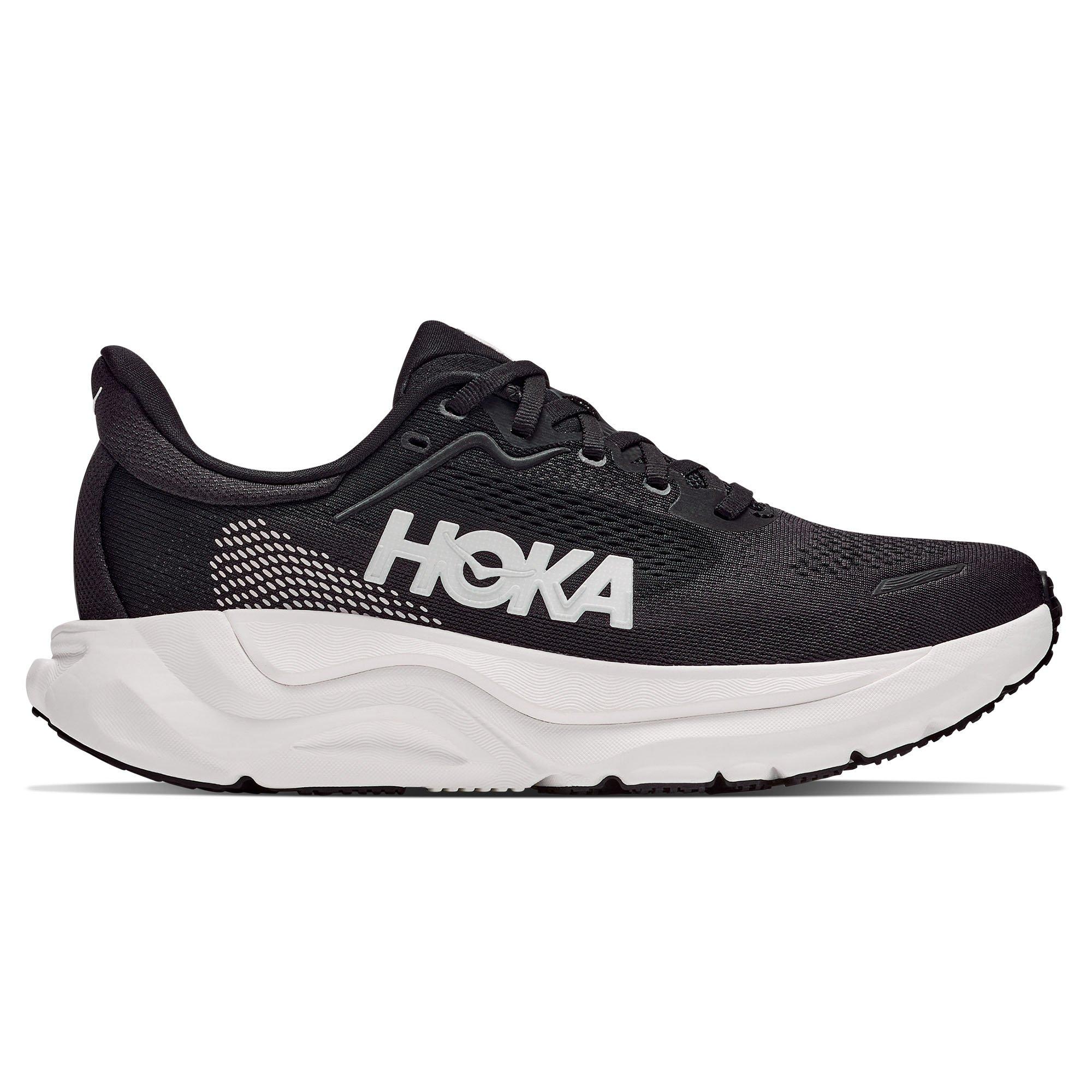HOKA | Men's Arahi 9 Running Shoes, Black White, Size 7
