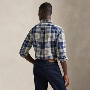 Polo Ralph Lauren Chemise Oxford &agrave; coupe classique bross&eacute;e &agrave; carreaux pour hommes