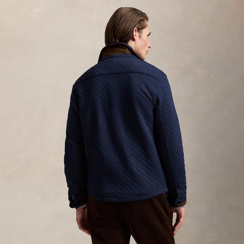 Polo Ralph Lauren Veste-chemise matelass&eacute;e en jersey double tricot pour hommes