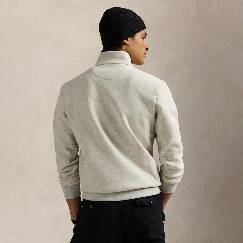 Polo Ralph Lauren Chandail &agrave; col montant en jersey double tricot pour hommes