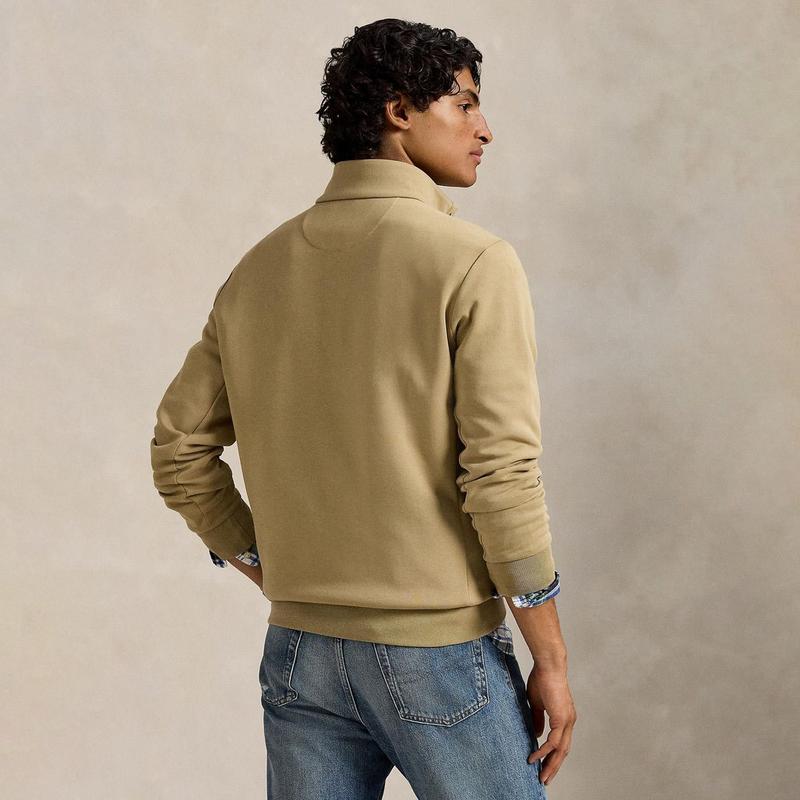 Polo Ralph Lauren Chandail &agrave; col montant en jersey double tricot pour hommes