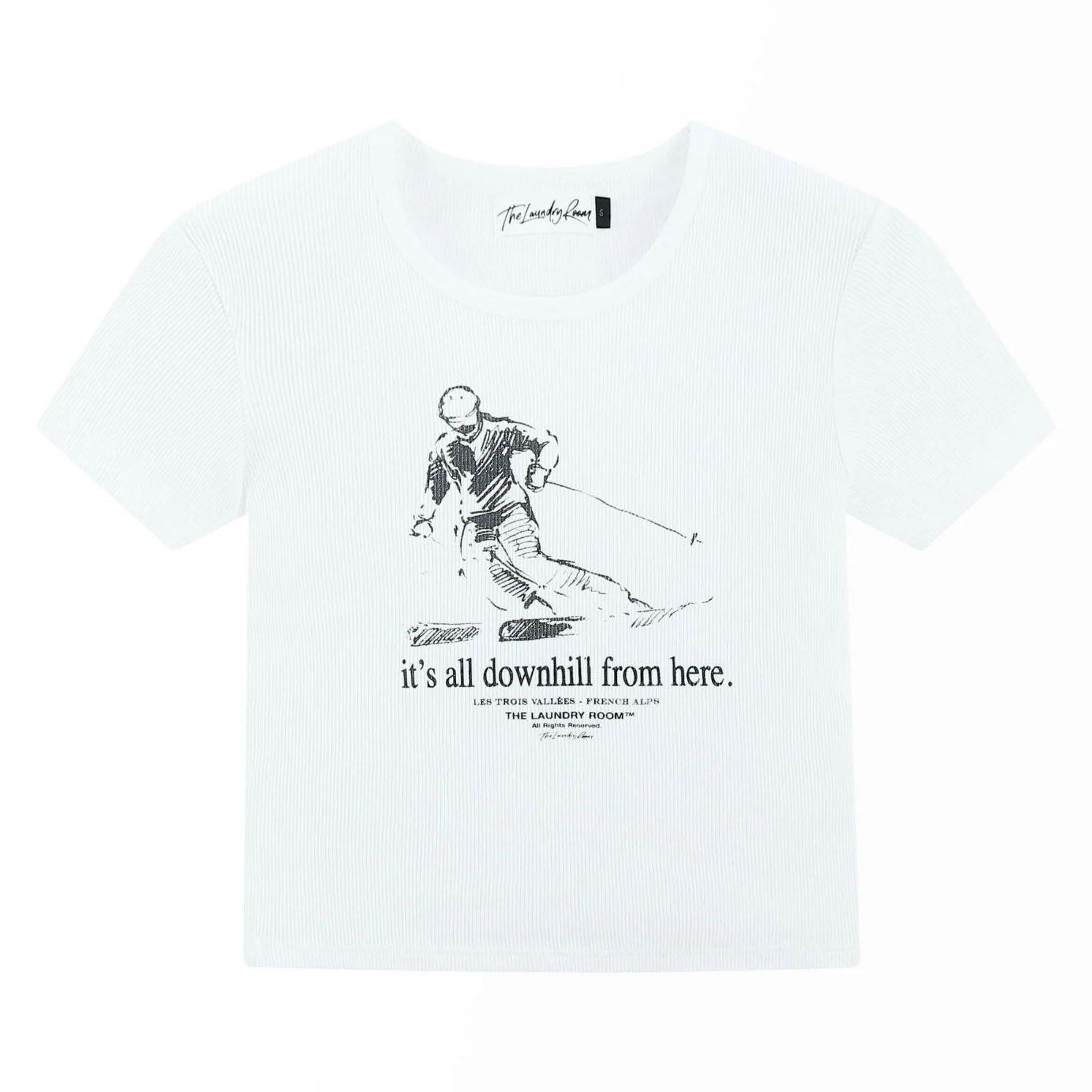 Women's It's All Downhill From Here Baby T-Shirt | The Laundry