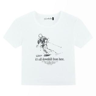 The Laundry Room T-shirt It's All Downhill From Here Baby pour femmes