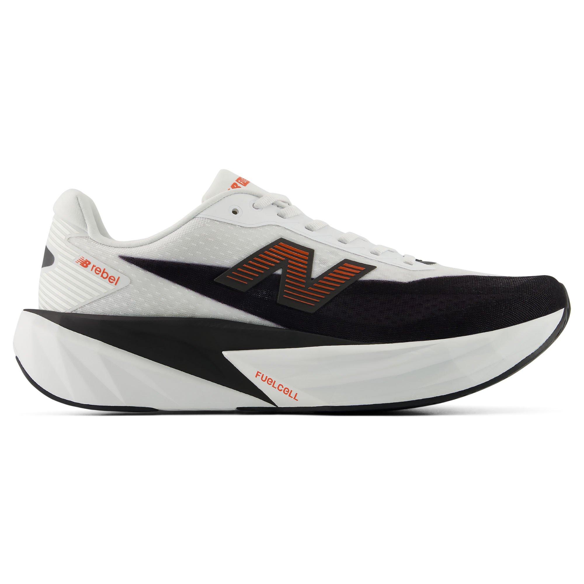 New Balance | Men's FuelCell Rebel v5 Running Shoes, White Neo Flame, Size 13