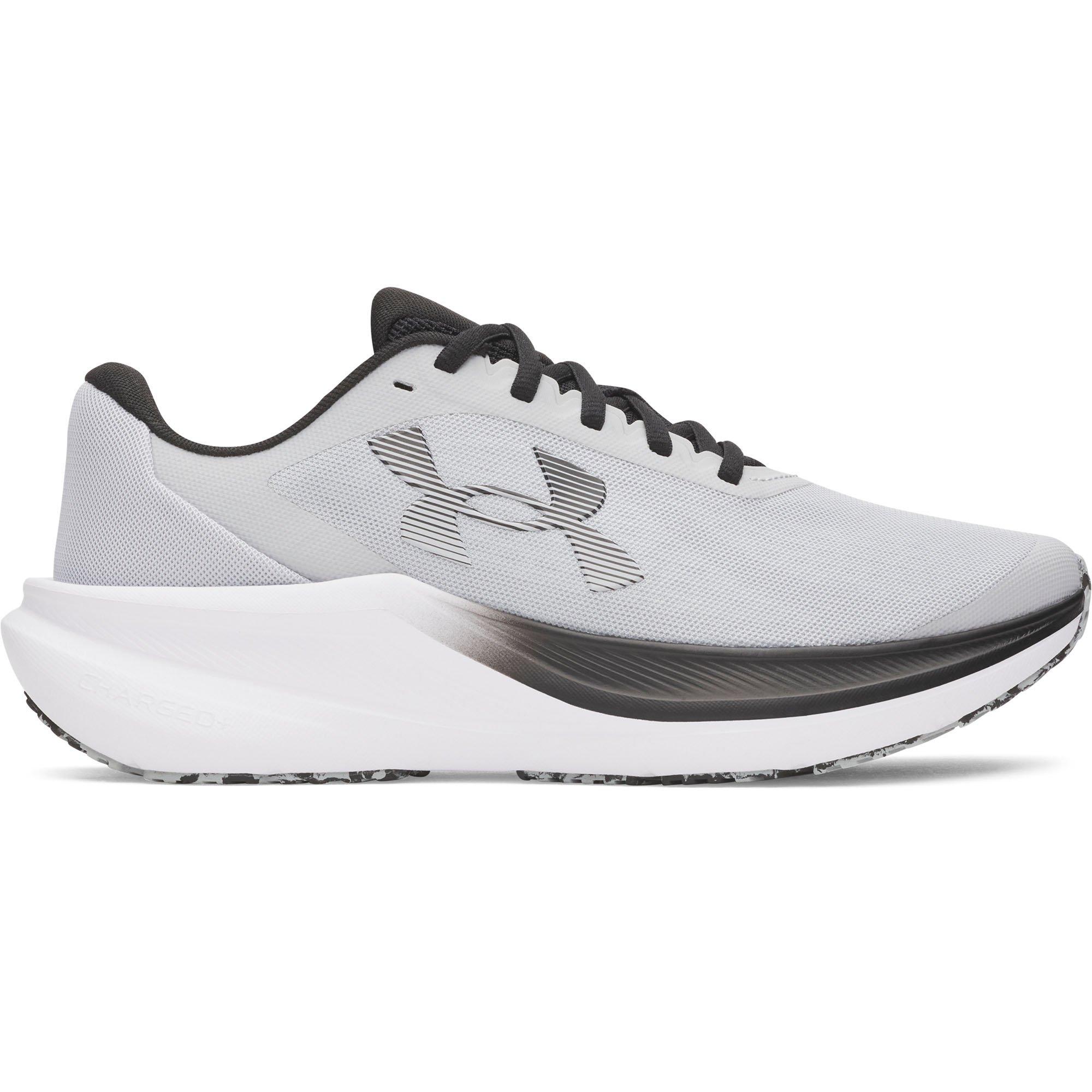 Under Armour | Men's Charged+ Chase Running Shoes, Mod Grey/White/Black, Size 9.5