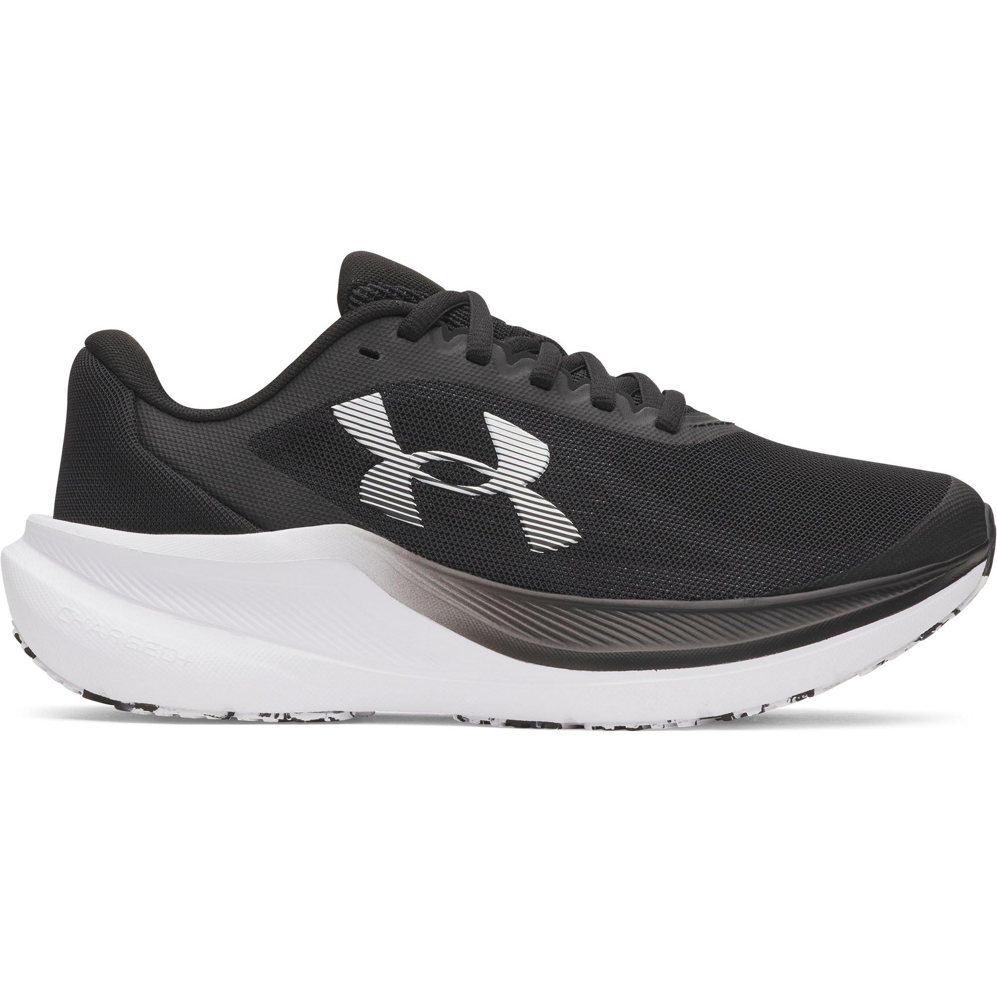 Under Armour | Women's Charged+ Chase Running Shoes, Black/White, Size 9.5